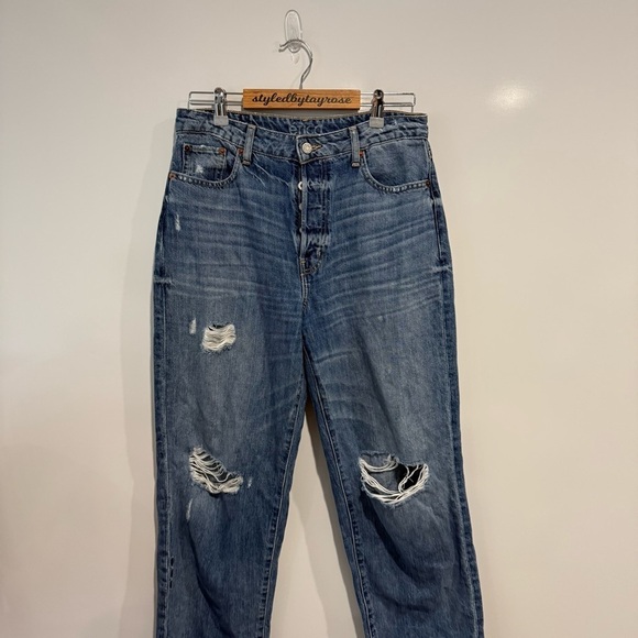 Etica High Rise Tyler Boy Destroy Straight Jean - Picture 10 of 11